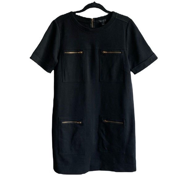 J.CREW | short sleeve crewneck shift dress with zipper pocket detail - Picture 1 of 5
